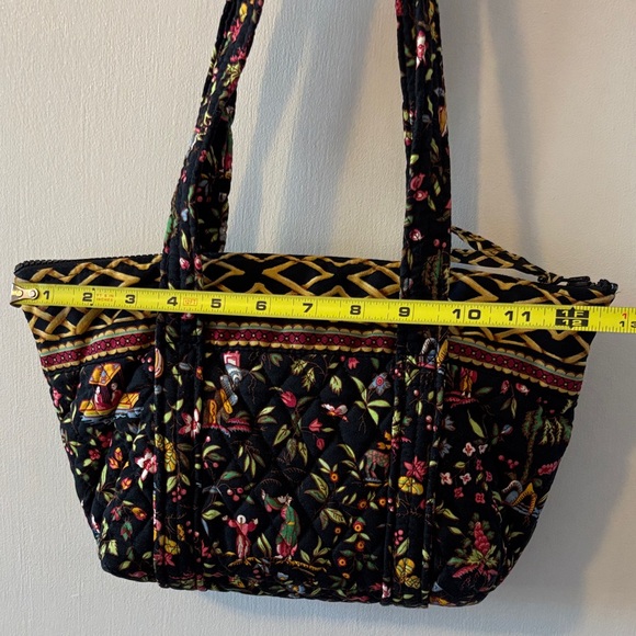 Vera Bradley Floral Ming Oriental Black Tote Bag- Medium - Picture 6 of 10
